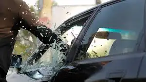 car window being smashed
