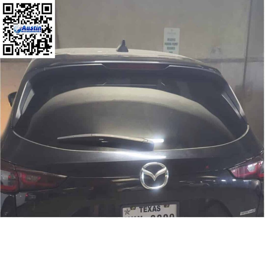 Rear back glass replacement on a 2024 Mazda CX-5 off of Highland Mall Blvd in Austin, Tx 78752