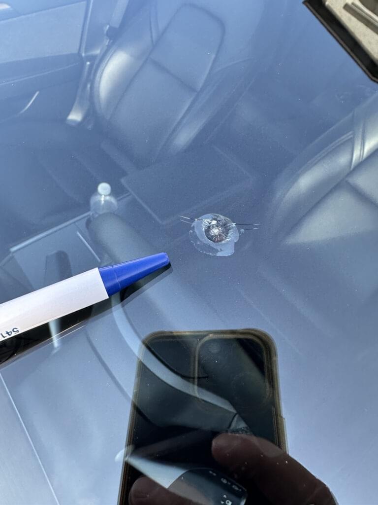 Windshield Damage 5 Common Types 1 Windshield combination rock chip