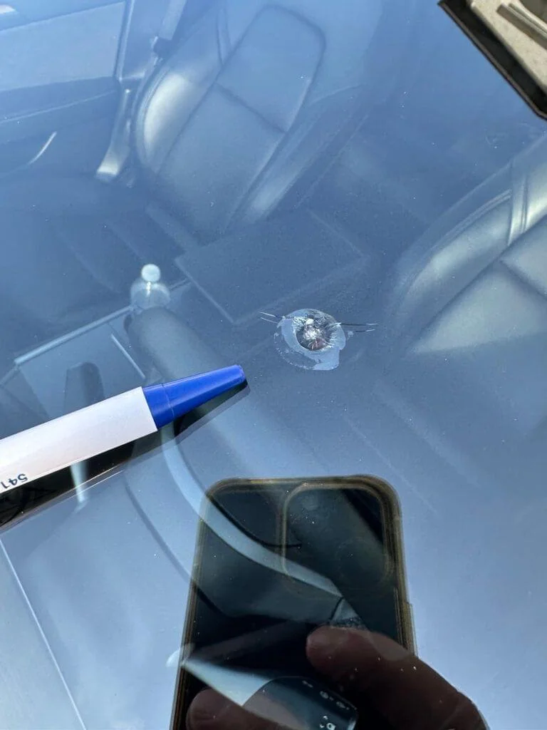 Windshield Damage 5 Common Types 1 Windshield combination rock chip